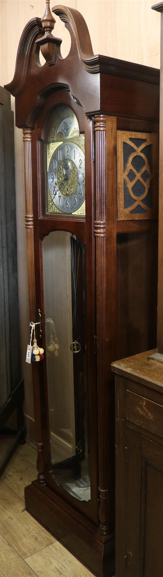 A grandfather clock, H.210cm